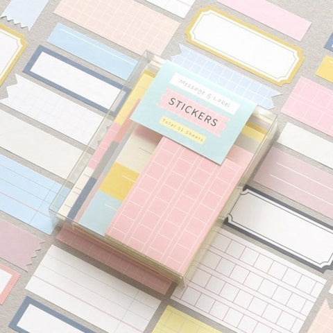 Message & Label Sticker Set | 42PCS