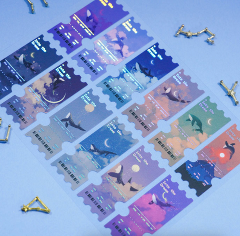 Whale Ticket Seal Sticker