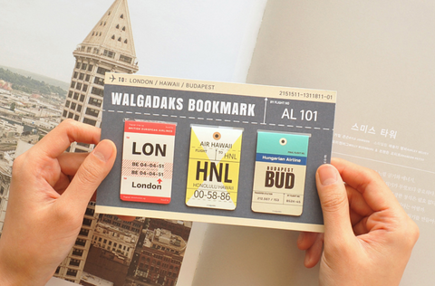 Magnetic Bookmarks _ Airline AL101 3P