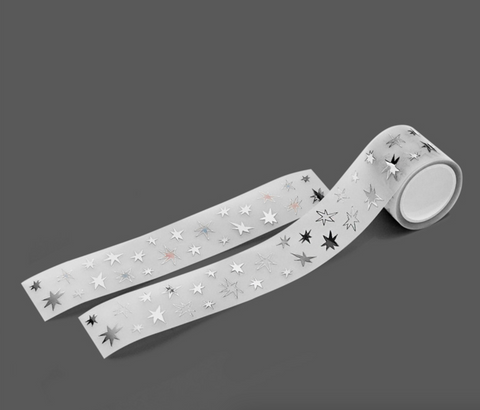 GLEN A Piece of A tar 3D Silver Foil Kiss Cut Tape