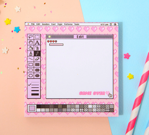 Moonlight Pink Game Over Memo Pad