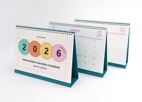 2026 PRISM Work Plan Desk Calendar (OCT.2025-DEC.2026) | Dated + Undated Planner