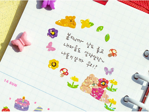 Luca Bear Seal Sticker Pack Set | 8sheets