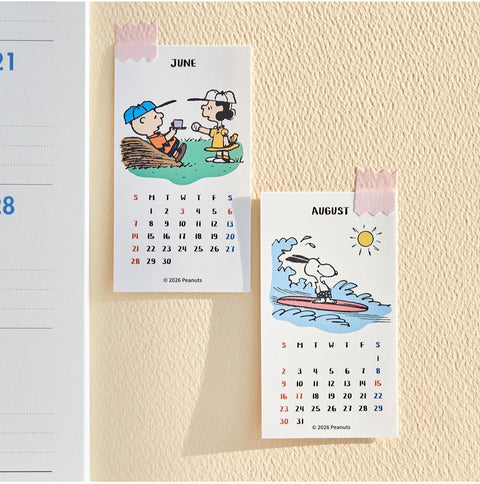 2026 Peanuts Snoopy Sticker Calendar