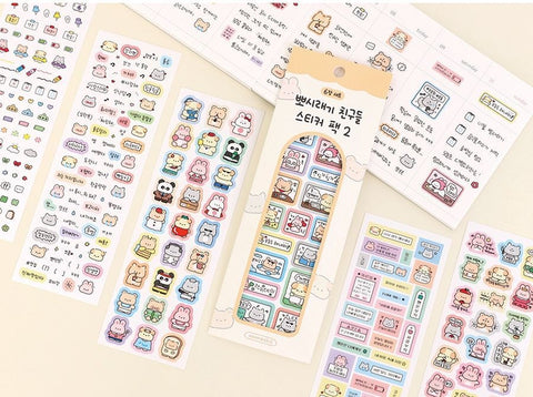 Cute Animal Friends Sticker Pack | 6sheets