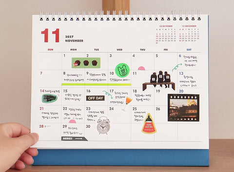 2026-2027 Desk Calendar + Undated Scheduler (2026.7 - 2027.12)