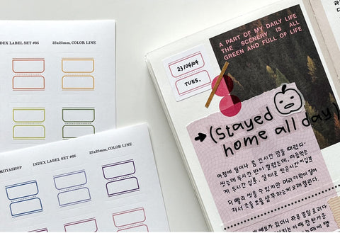 Index Label Sticker Pack | 12sheets