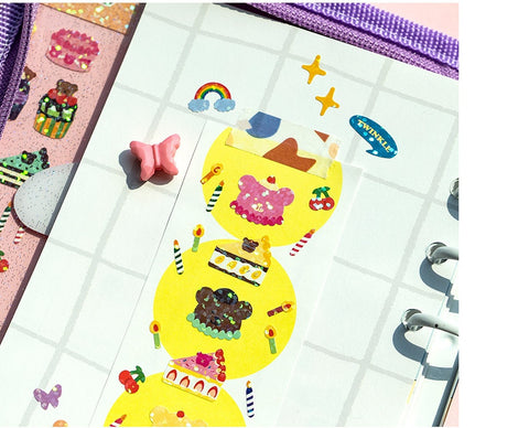 Luca Bear Seal Sticker Pack Set | 8sheets