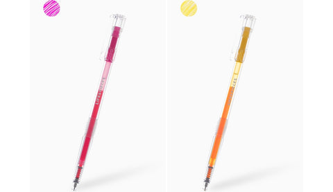 LIFE&PIECES Clear Gel Pen Set 0.38mm _ 14colors Set
