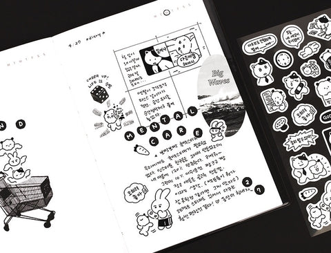 Black & White Sticker Pack | 4sheets