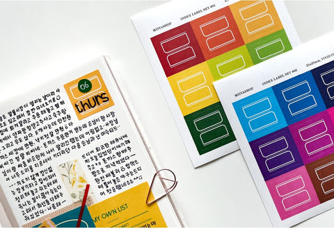 Index Label Sticker Pack | 12sheets