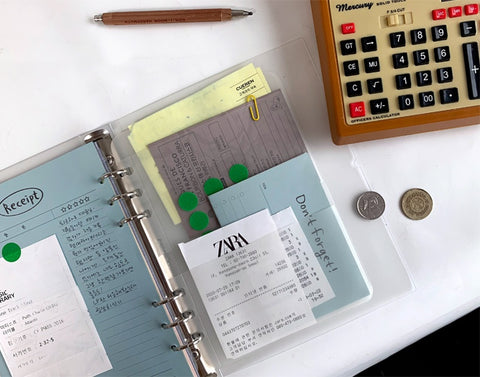 A5 Compound 6 Ring 2 Pocket PVC Inserts | A5 Refills Archive Storage