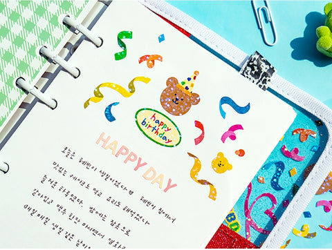 Luca Bear Seal Sticker Pack Set | 8sheets