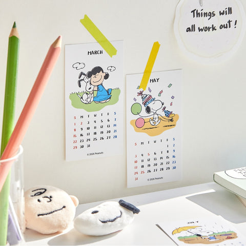 2026 Peanuts Snoopy Sticker Calendar
