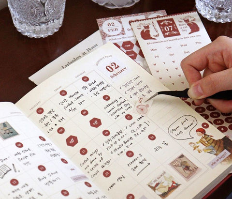Month Week Day Antique Sticker Pack v.2 | 24sheets