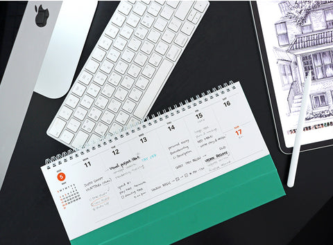 2026 PRISM Horizontal Weekly Desk Scheduler | Desk Calendar