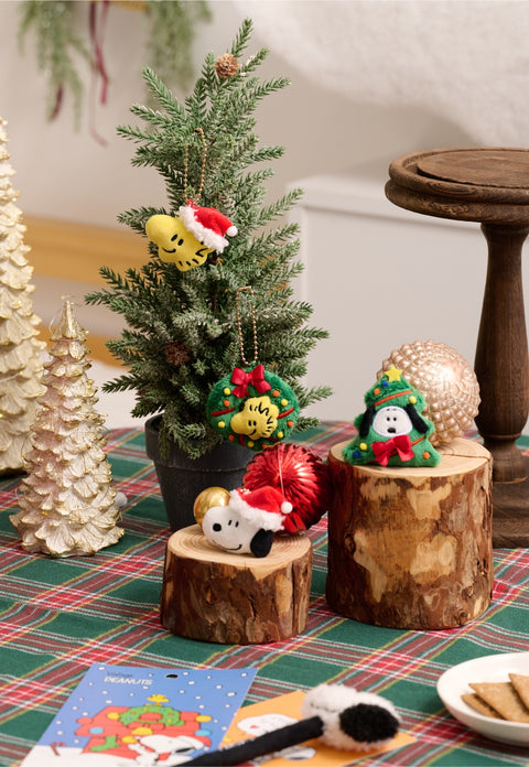 Peanuts Snoopy Holiday Key Ring 4types SET | Christmas, Woodstock, Snoopy | Tree Objet | Ornament