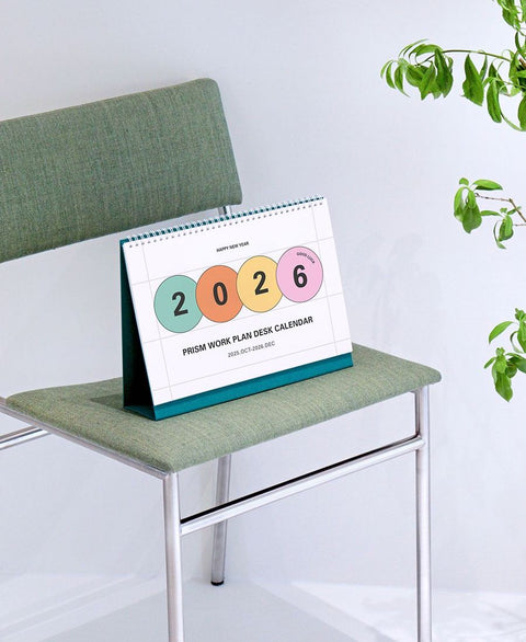 2026 PRISM Work Plan Desk Calendar (OCT.2025-DEC.2026) | Dated + Undated Planner