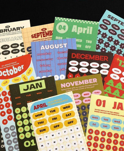 Month Week Day Sticker Pack v.1 | 24sheets