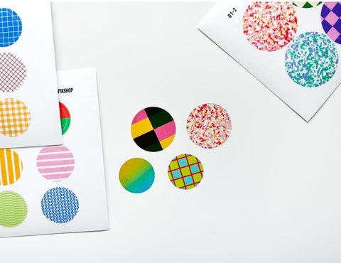 Pattern Circle Sticker Pack | 12sheets