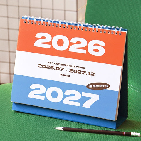 2026-2027 Desk Calendar + Undated Scheduler (2026.7 - 2027.12)