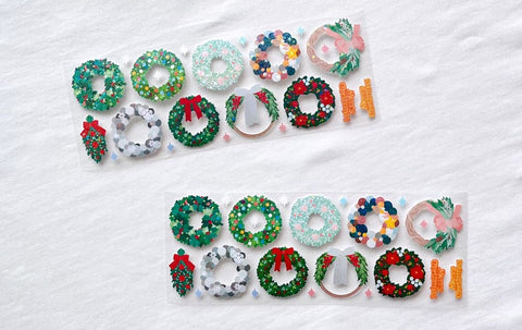 Christmas Wreath Seal Sticker | Deco Sticker