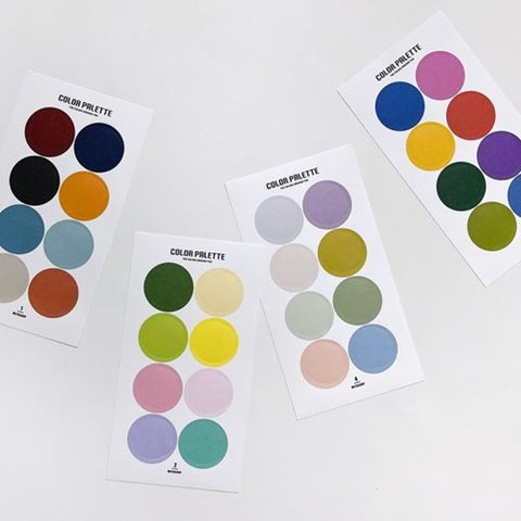 Color Palette Circle Sticker Pack | 8sheets