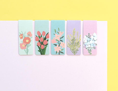 Magnetic Bookmarks 5P _ Flower For You ver.2