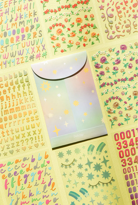Diary Sticker Pack (Hologram+Removable+Transparent) | 12sheets