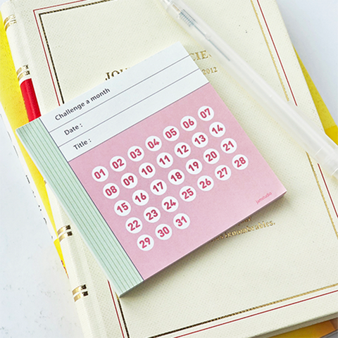Monthly Habit Notepad to Achieve Your Goal | Memo Pad
