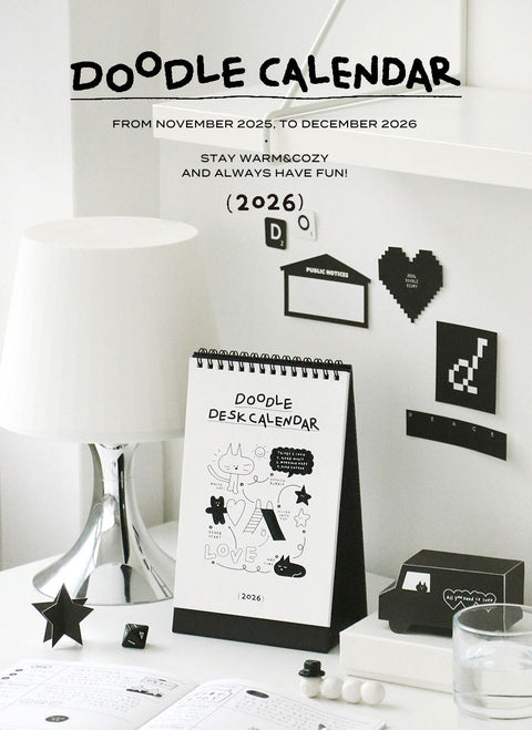 2026 Doodle Desk Calendar