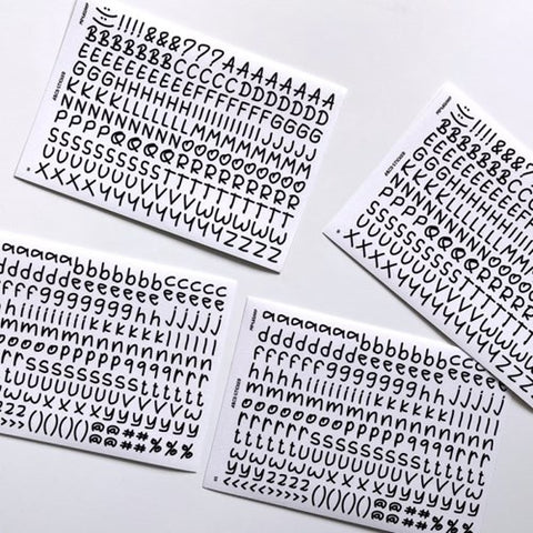 Crooked Alphabet Seal Sticker | Deco Sticker