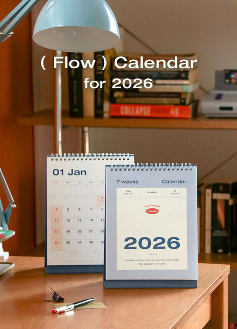2026 Flow Desk Calendar | Desk Scheduler 2026