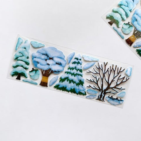 Big Tree Covered with Snow Seal Sticker | Deco Sticker