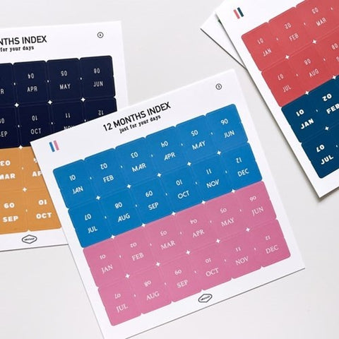Monthly Index Stickers | Tab Sticker 12months