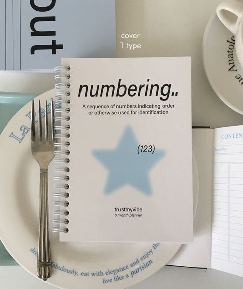 Numbering Weekly Planner _ 6 month
