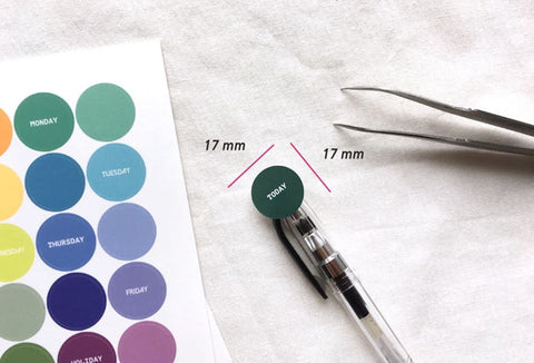Circle Day of the week Sticker | Planner Deco Sticker