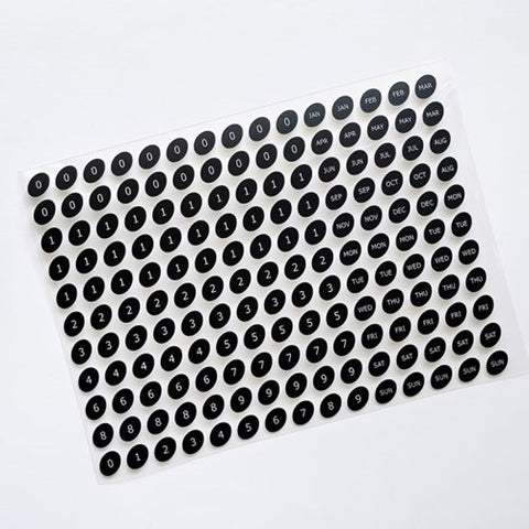 Black Ellipse Day Seal Sticker | Deco Sticker