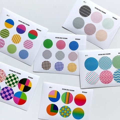 Pattern Circle Sticker Pack | 12sheets