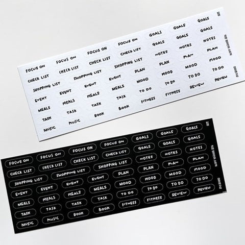 Small English Word Seal Sticker | 2sheets
