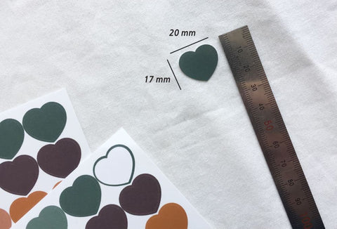 Color Mixed Heart Sticker | Planner Deco Sticker