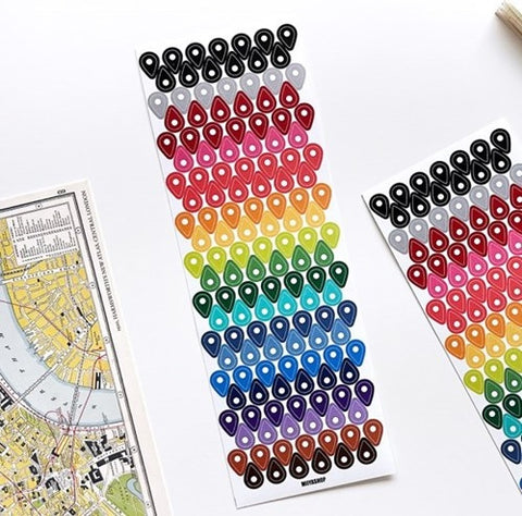 Map Pin Seal Sticker | Deco Sticker