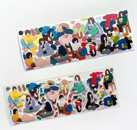 Knitting Seal Sticker