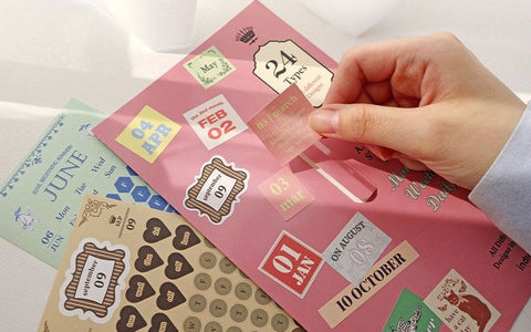 Month Week Day Antique Sticker Pack v.2 | 24sheets
