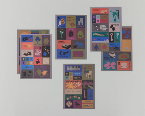LIFE&PIECES Square Sticker Set | 6sheets