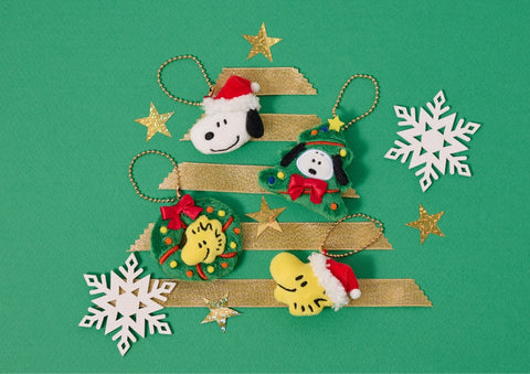 Peanuts Snoopy Holiday Key Ring 4types SET | Christmas, Woodstock, Snoopy | Tree Objet | Ornament