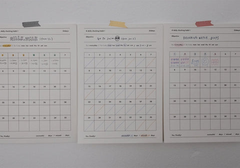 Daily Checking Habit 35days | 100sheets