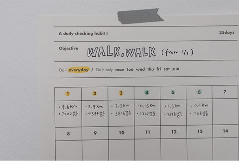 Daily Checking Habit 35days | 100sheets