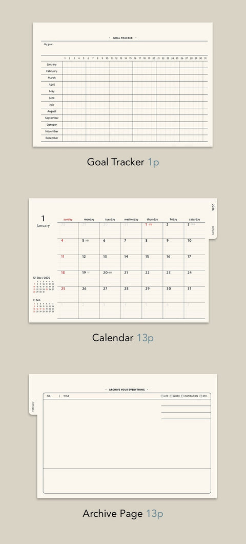 2026 Archive Desk Calendar