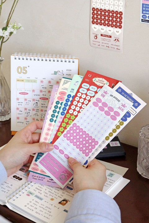 Month Week Day Antique Sticker Pack v.2 | 24sheets
